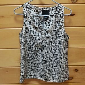 Cynthia Rowley White and Black Polka Dot Top